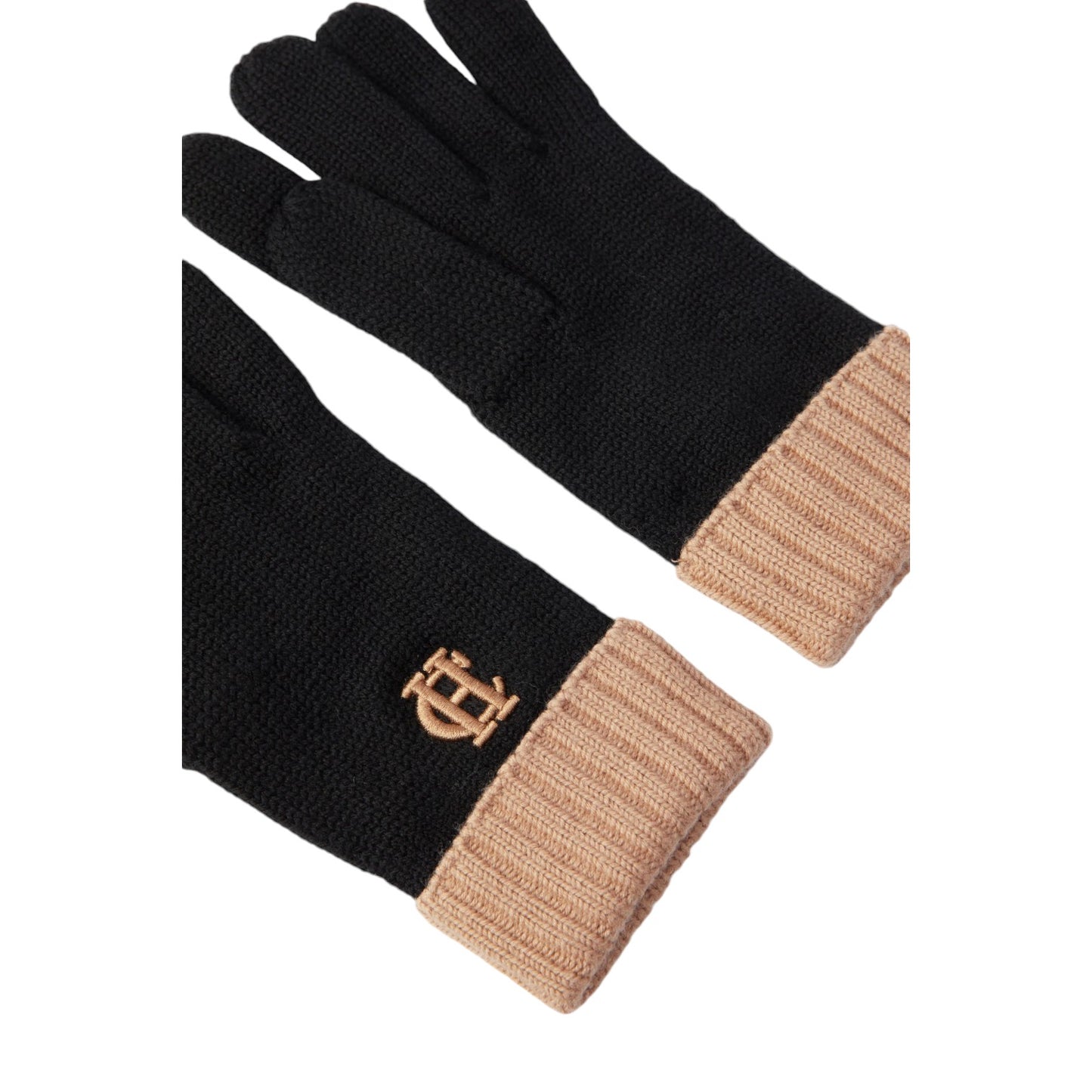 Holland Cooper Chelsea Logo Knitted Gloves Black