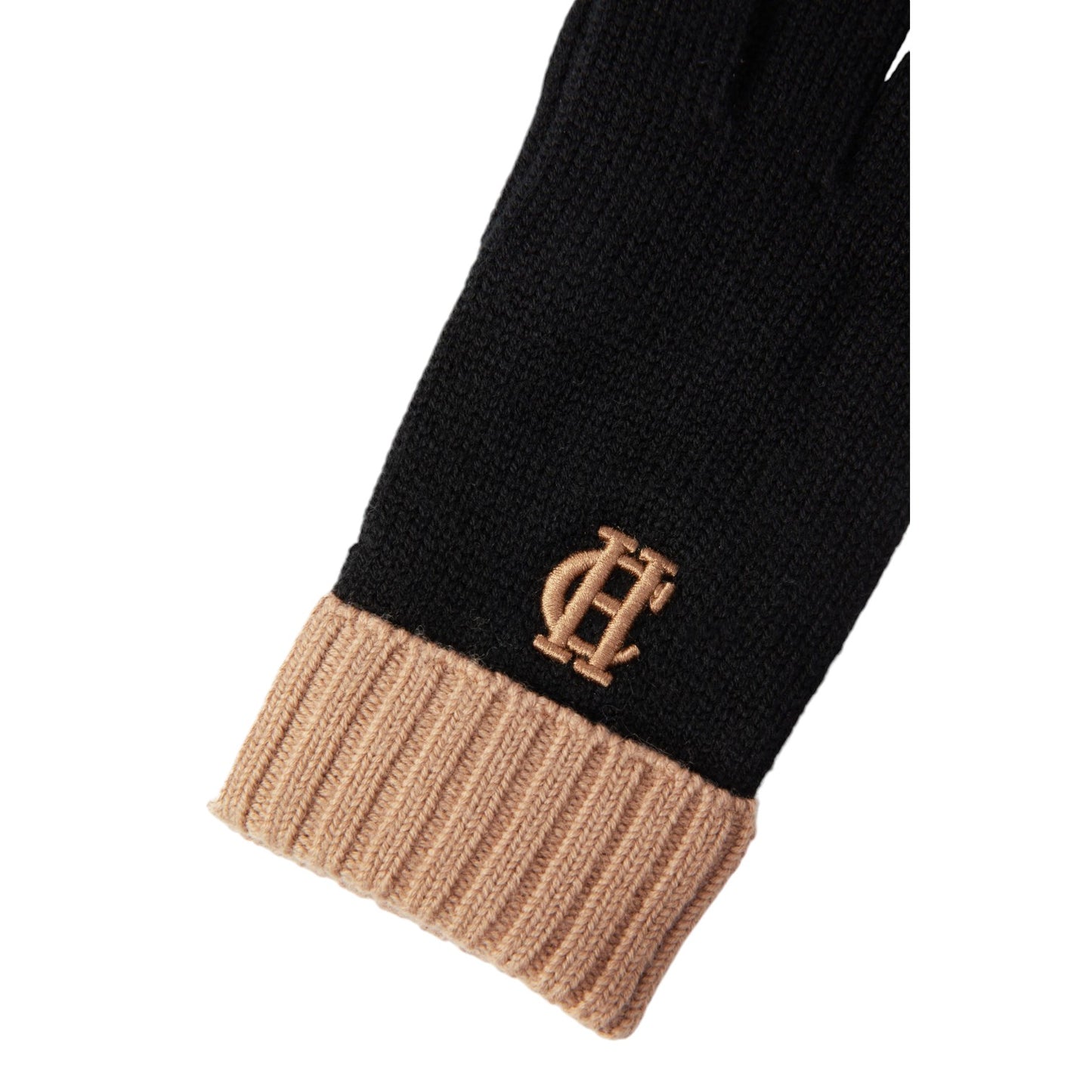 Holland Cooper Chelsea Logo Knitted Gloves Black