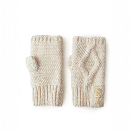 Holland Cooper Cortina Fingerless Gloves Camel Cream