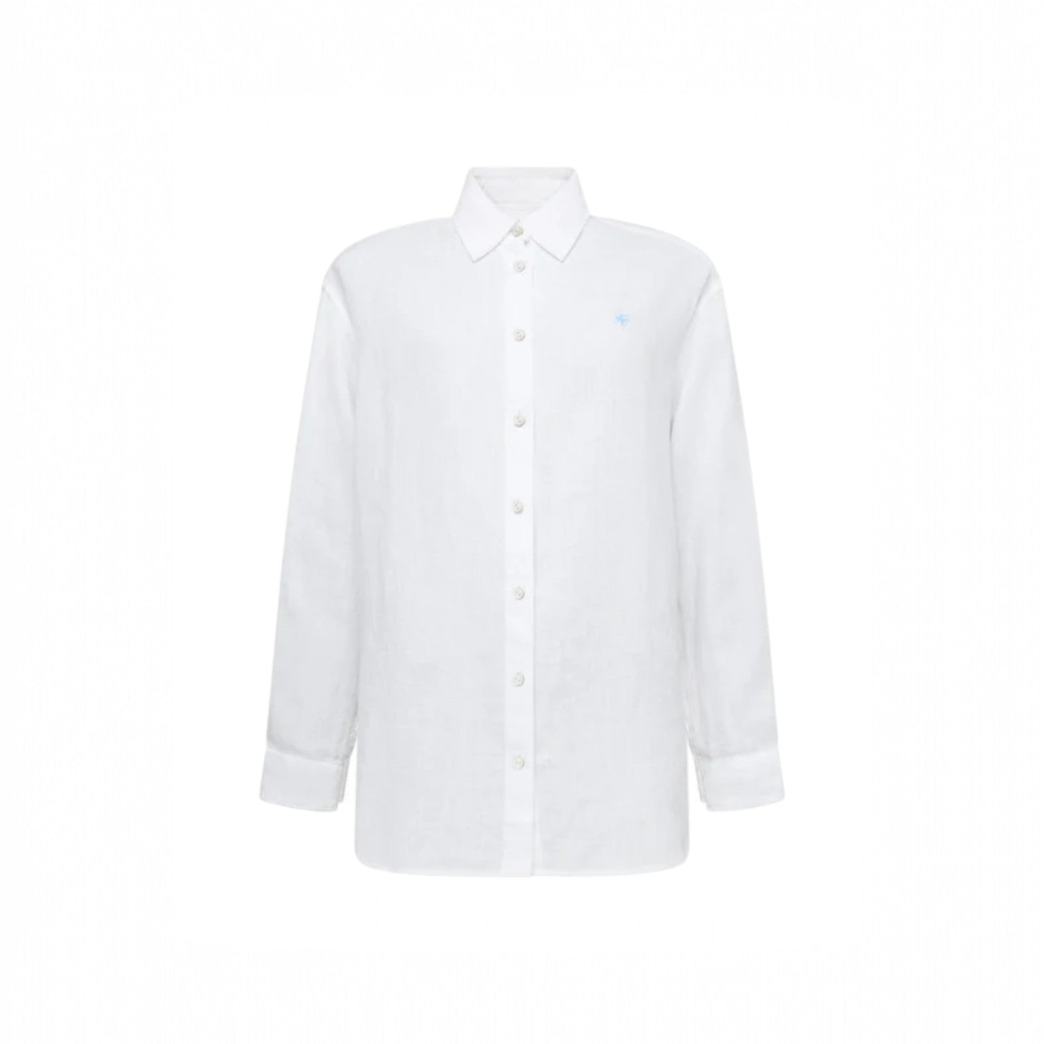 White button-up shirt on a white background
