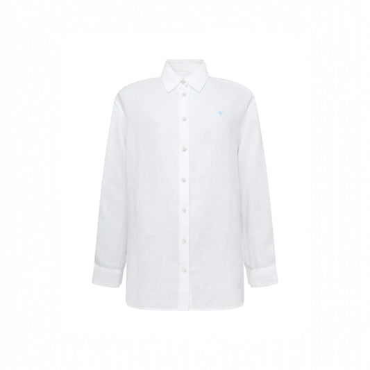 White button-up shirt on a white background