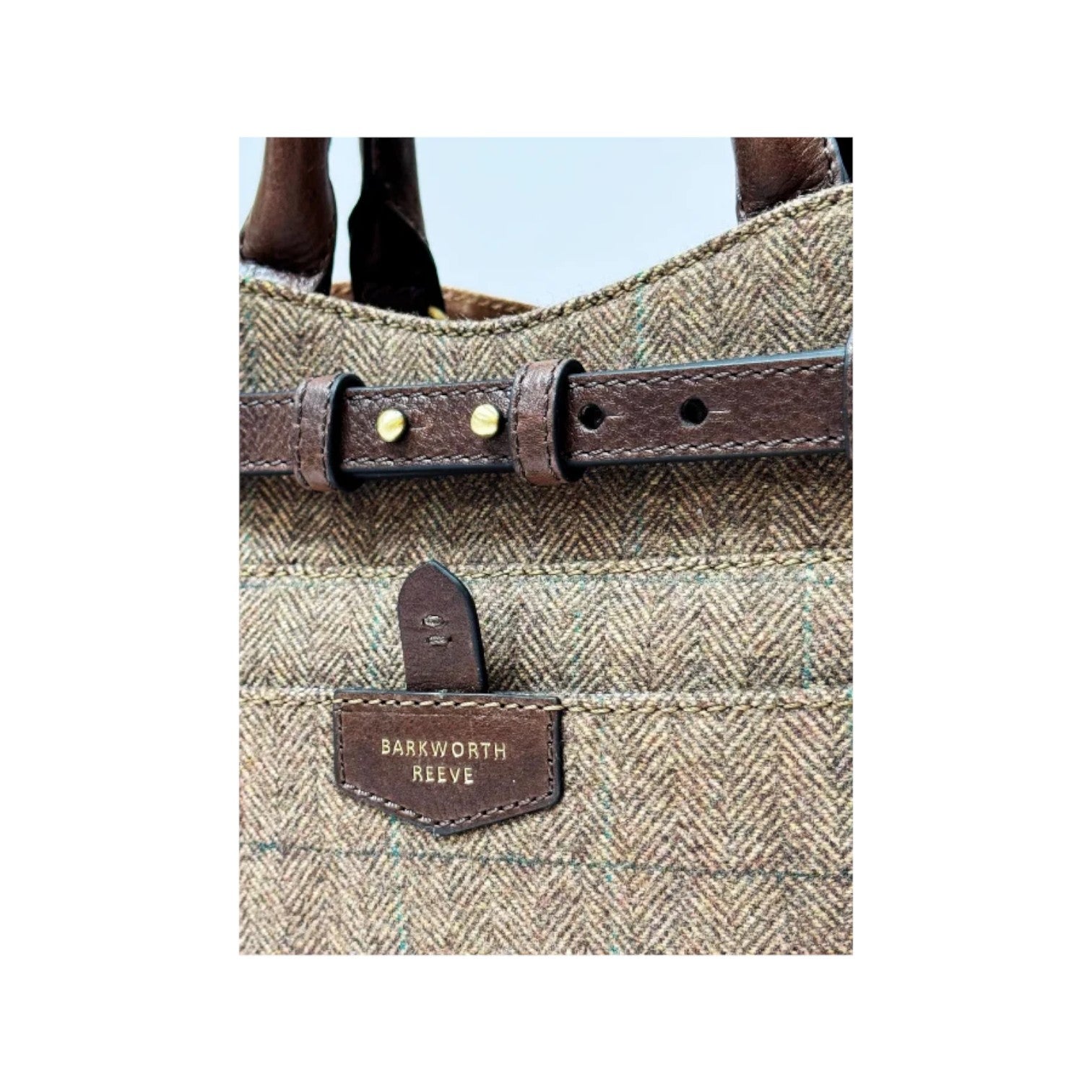 Barkworth Reeve Ambridge Hand Held Grab Bag Tweed And Leather