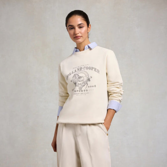 Holland Cooper Appaloosa Crew Neck Sweat Ecru