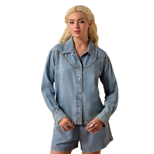 Ariat Bonfire Shirt Jacket Medium Blue
