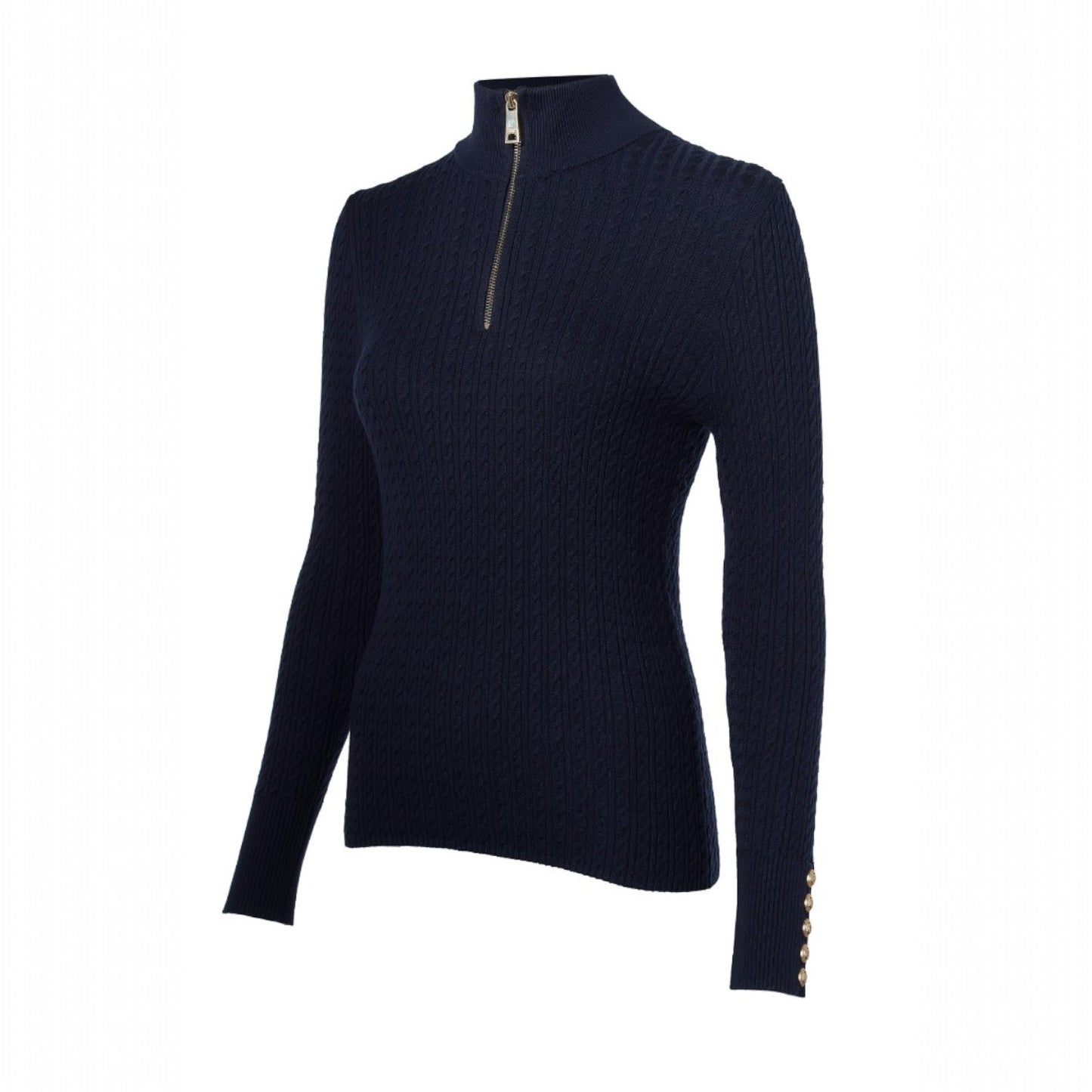 Holland Cooper Ava Quarter Zip Knit Ink Navy