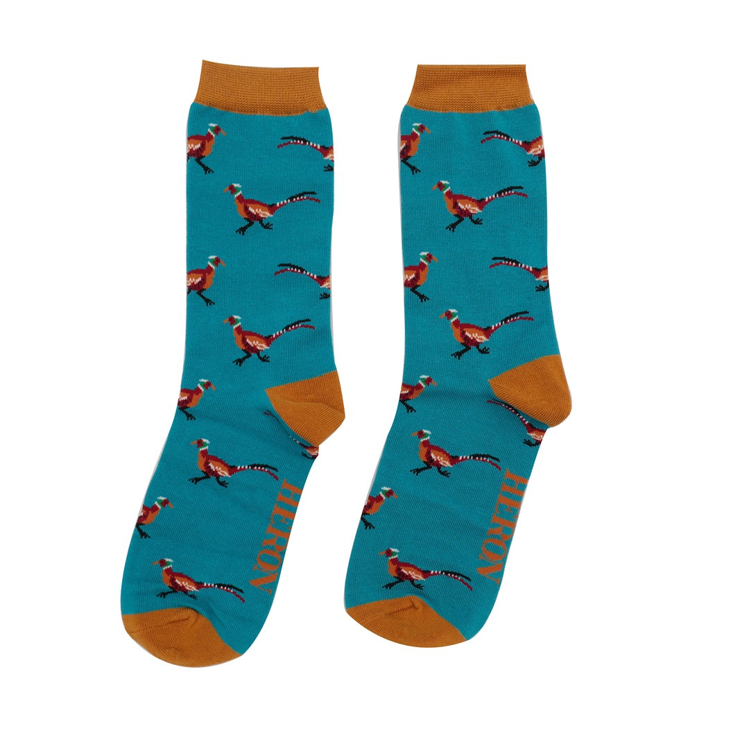 Mr Heron Pheasants Socks Box