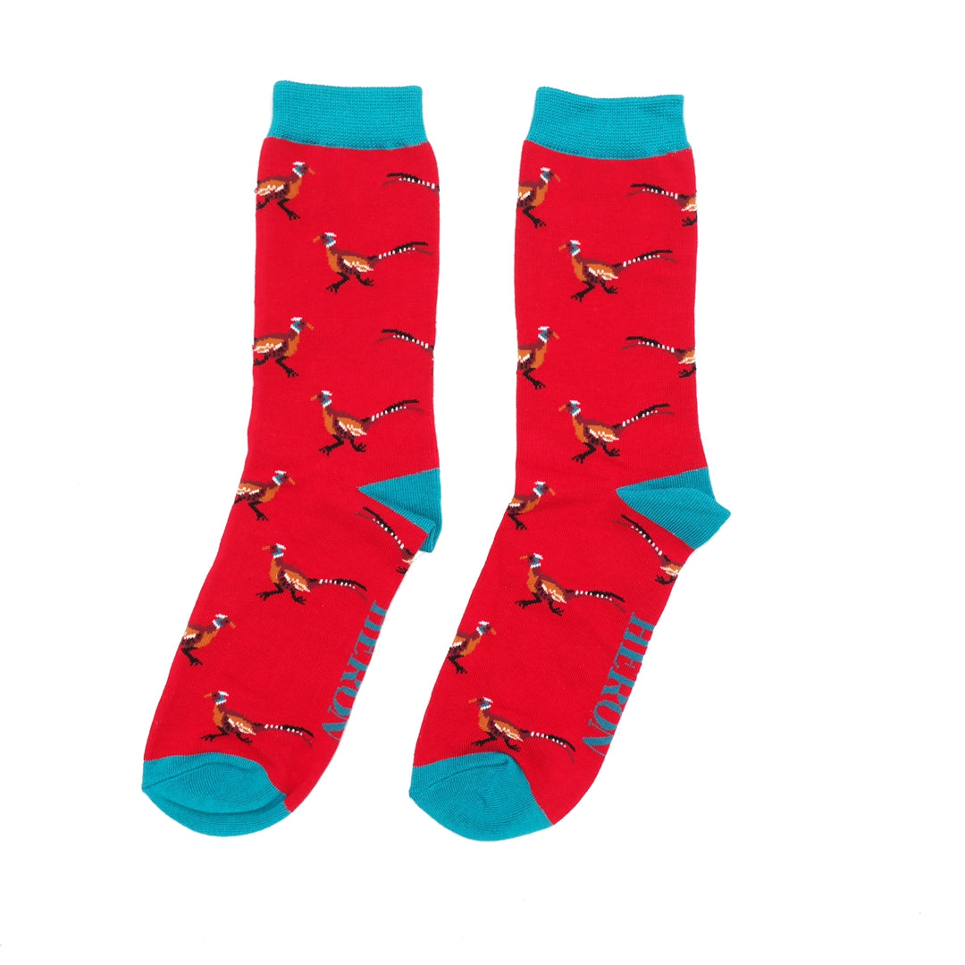 Mr Heron Pheasants Socks Box