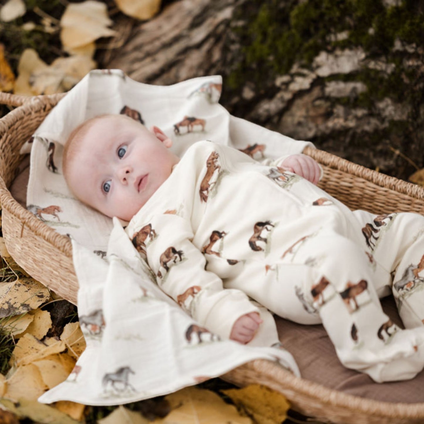 Sew Aneira Pony Print Organic Cotton Muslin