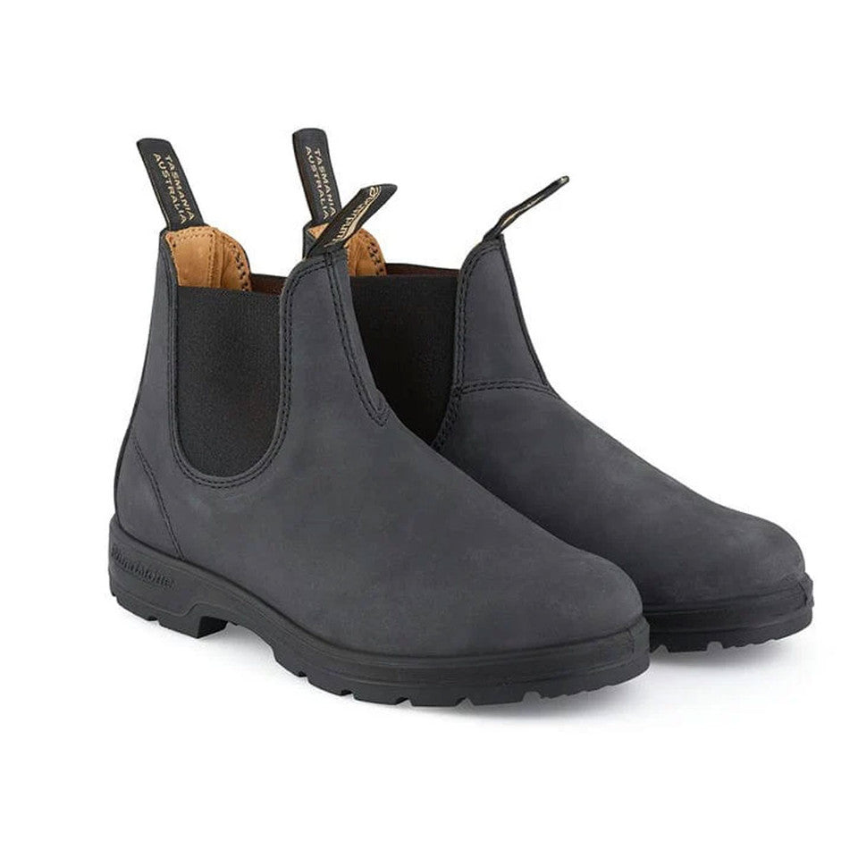 Blundstone 587 Rustic Black Leather Chelsea Boot