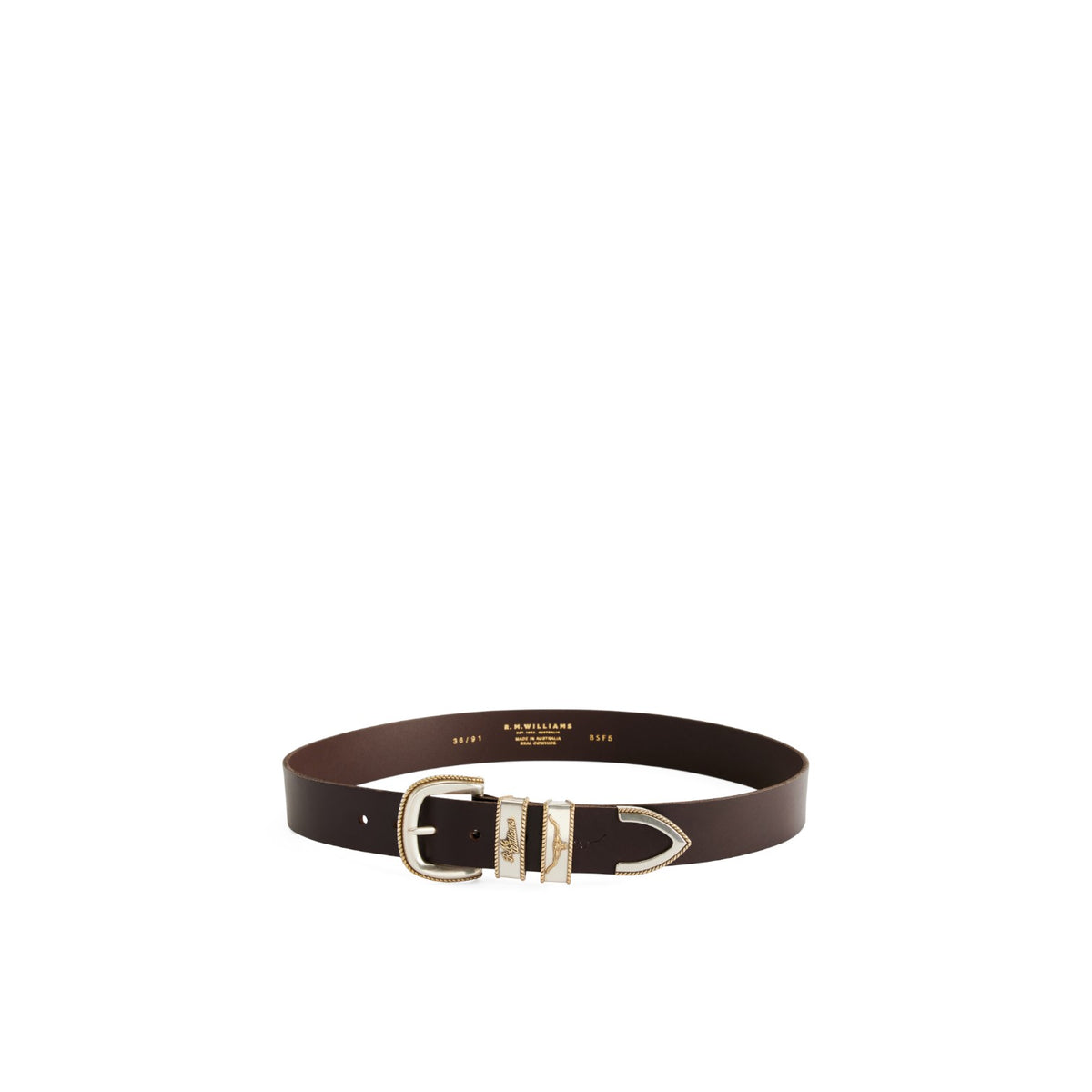 R.M. Williams Rope Drover Belt Chestnut