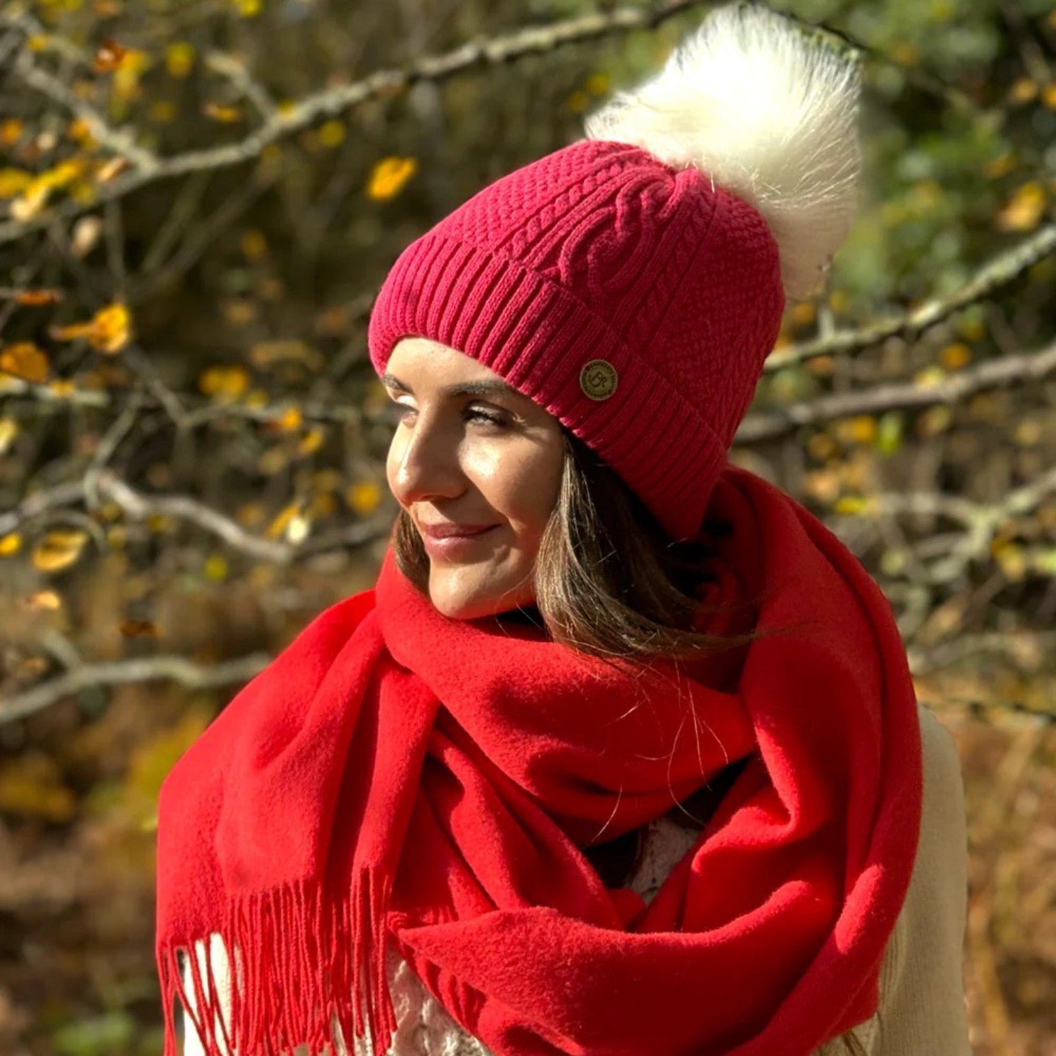 Barkworth Reeve Bobble Hat Raspberry