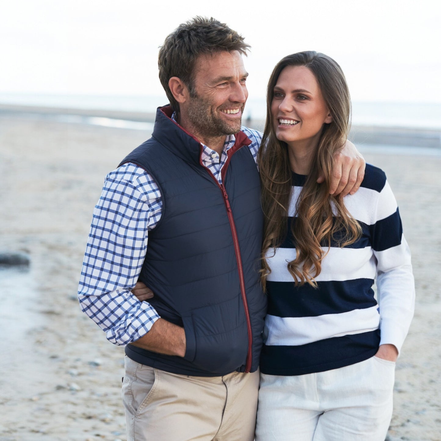 Brook Taverner Navy Check Cotton Oxford Shirt