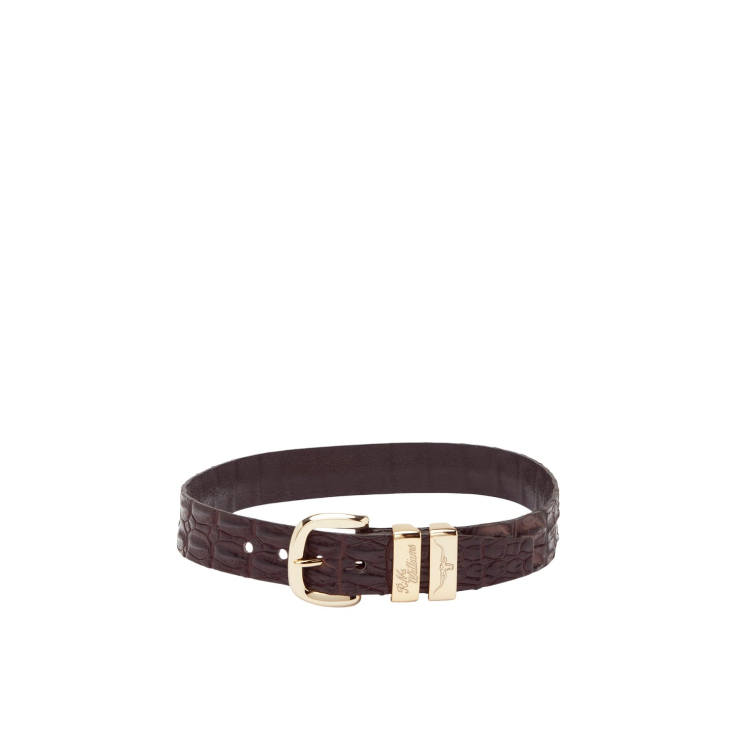 R.M. Williams Crocodile Drover Belt Chestnut