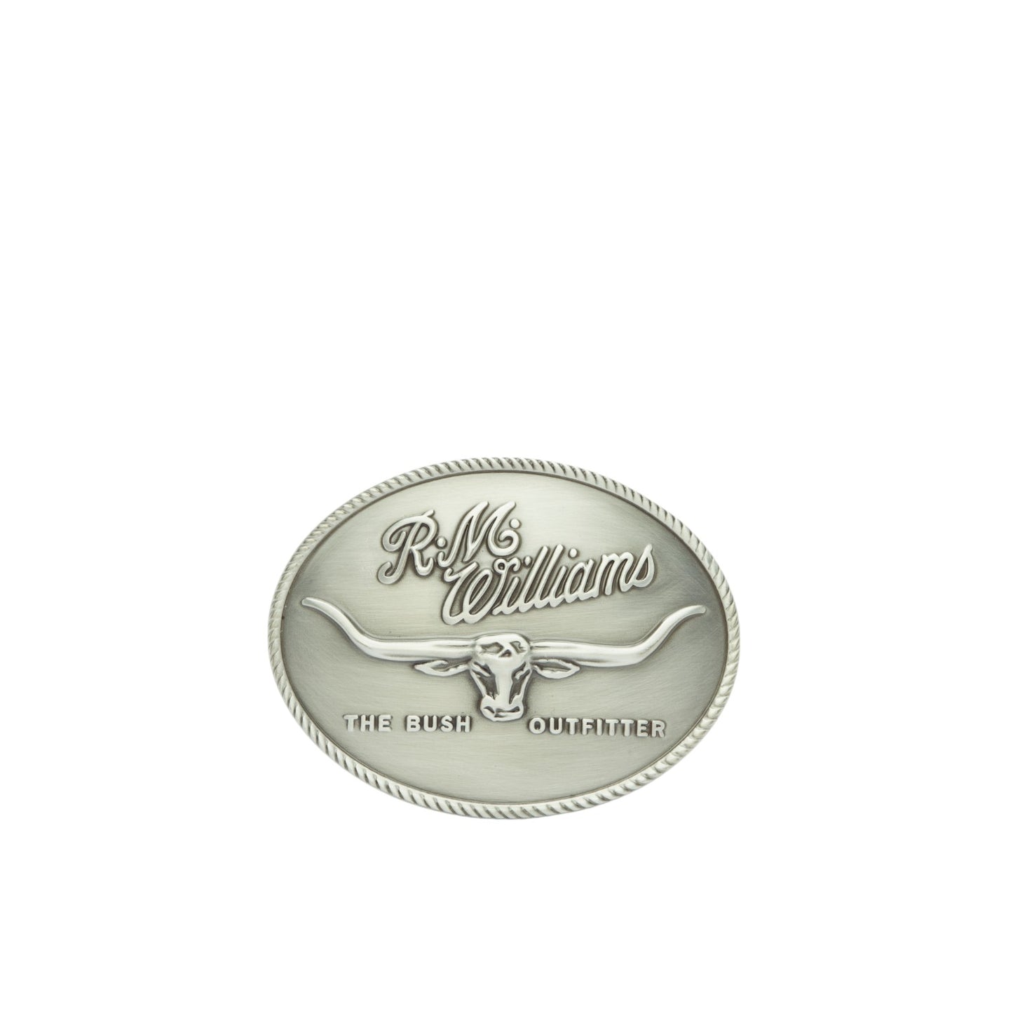 R.M.Williams Logo Buckle Silver