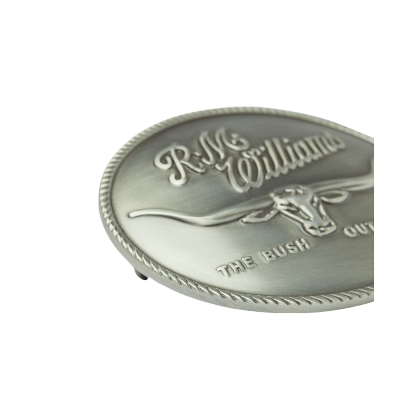 R.M.Williams Logo Buckle Silver