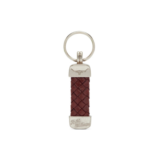 R.M.Williams Plaited Key Ring - Nickel Fitt