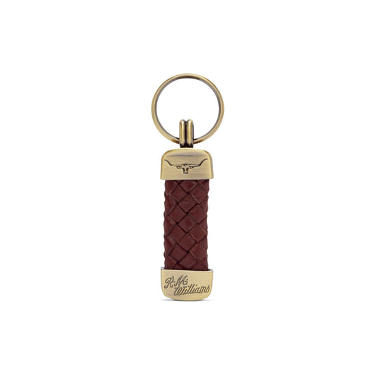 R.M.Williams Plaited Key Ring - Brass Fitt