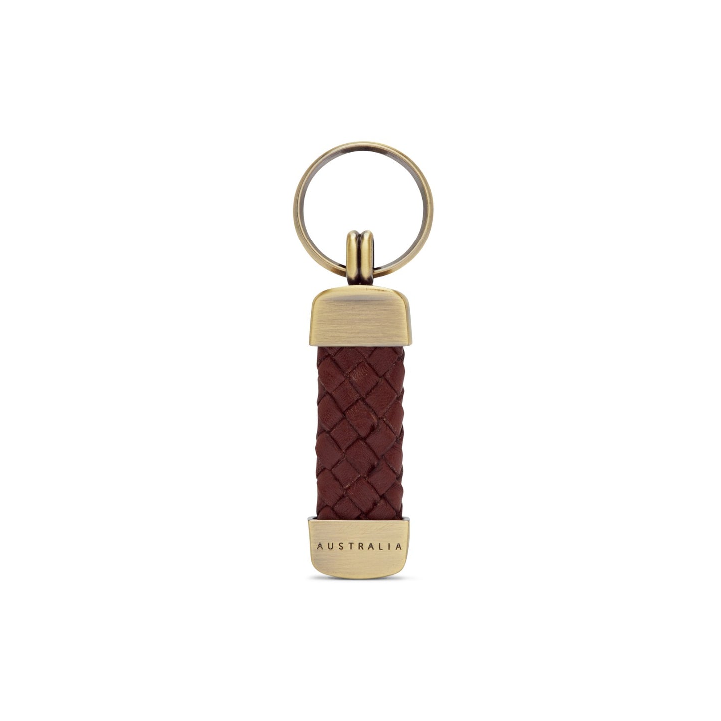 R.M.Williams Plaited Key Ring - Brass Fitt