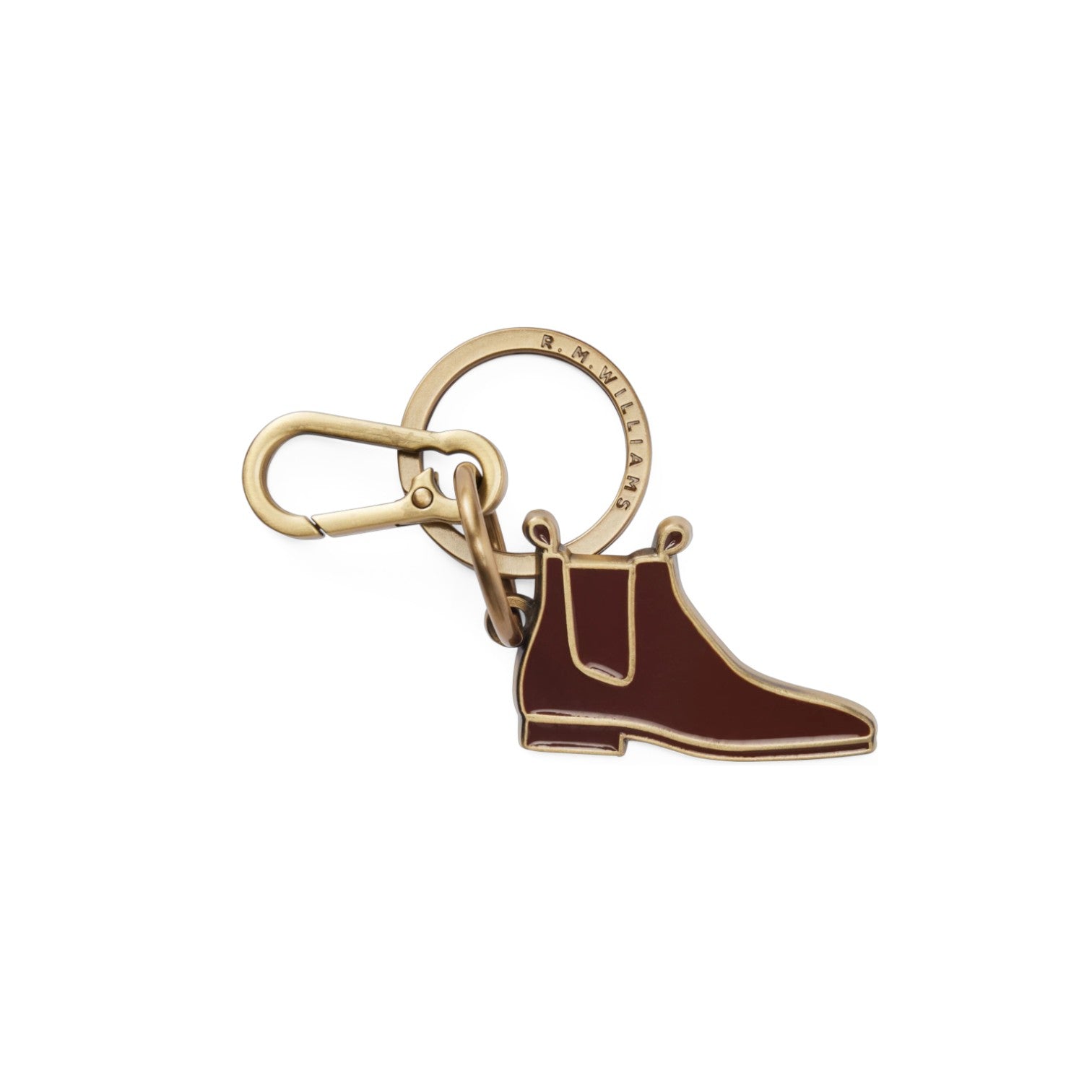 R.M.Williams Boot Enamel Keyring Chestnut