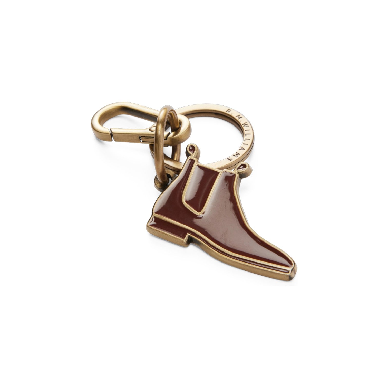 R.M.Williams Boot Enamel Keyring Chestnut
