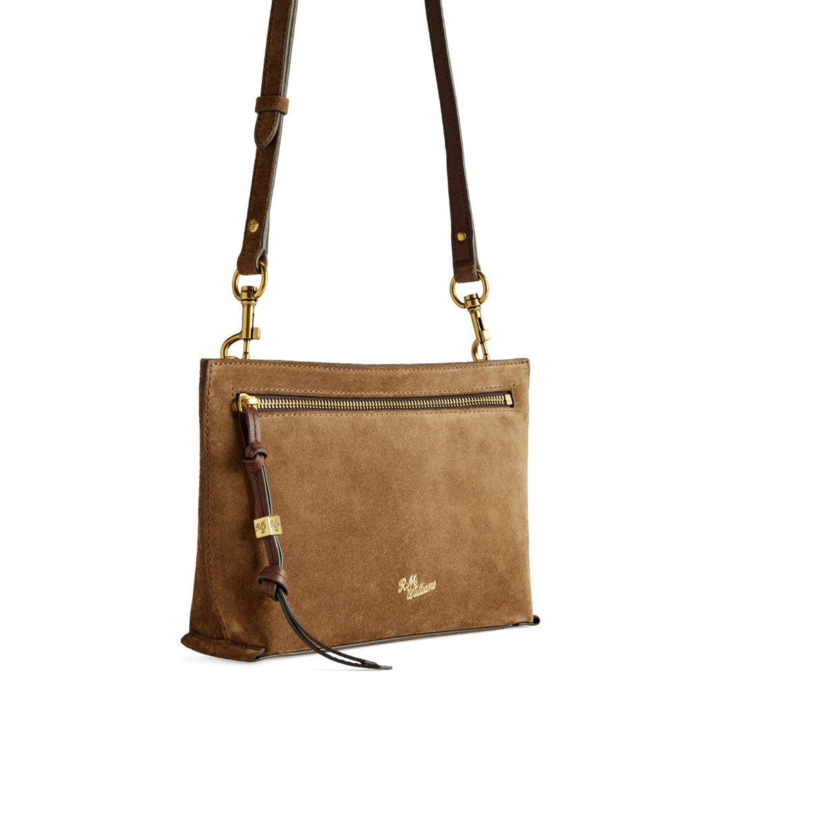 R.M. Williams Bells Suede Cross Body Bag Cognac