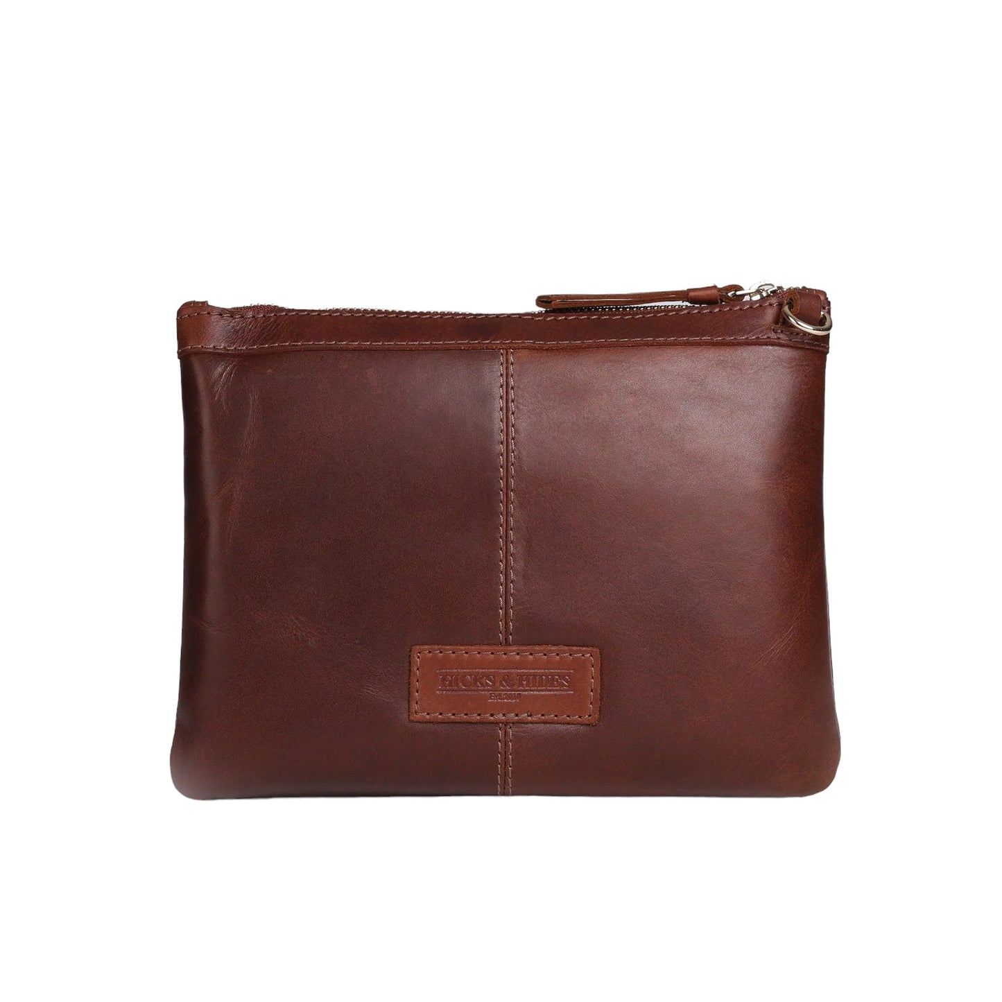 Hicks & Hides Charlton Bit Clutch Bag - Cognac