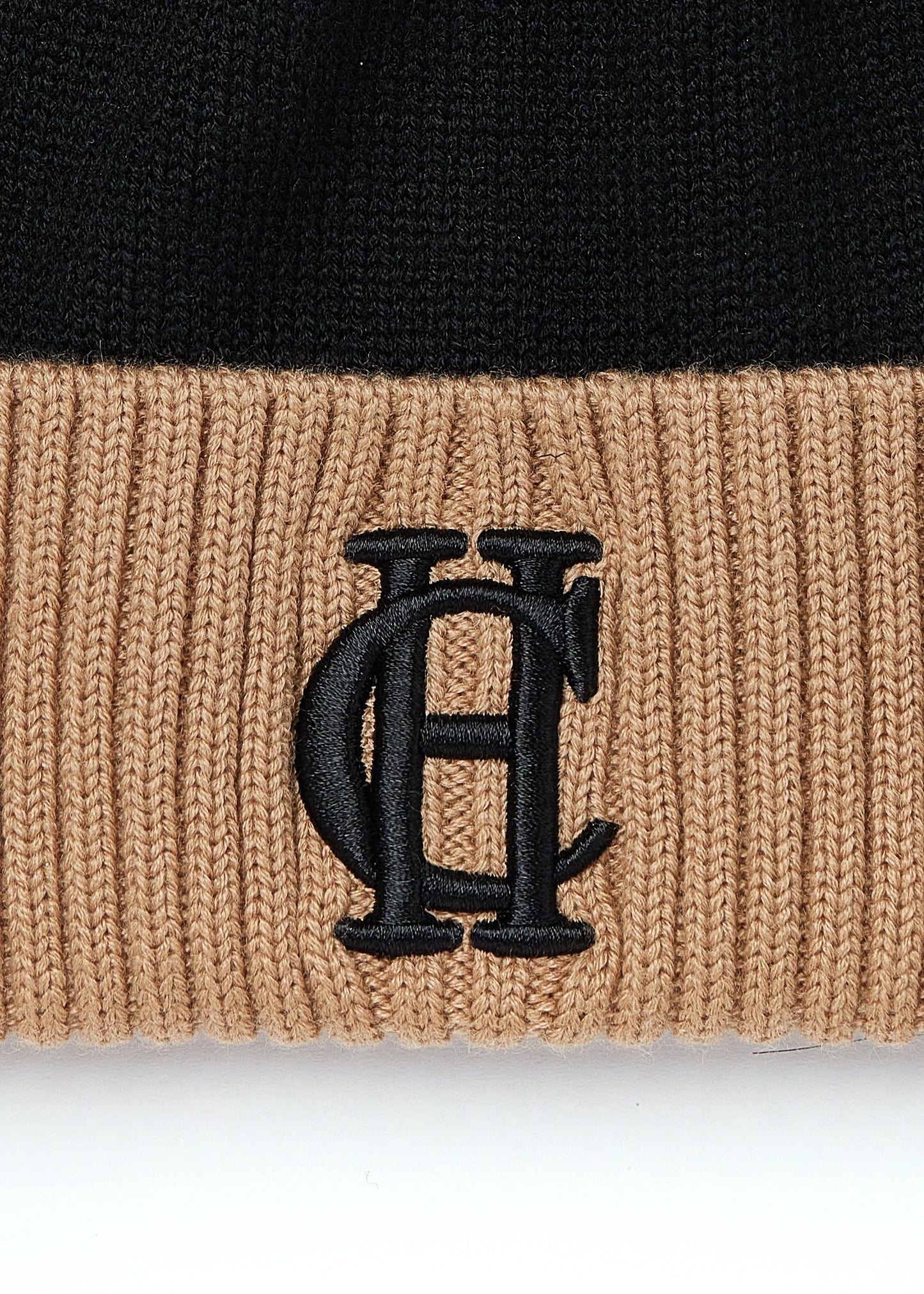 Holland Cooper Chelsea Merino Bobble Hat Black