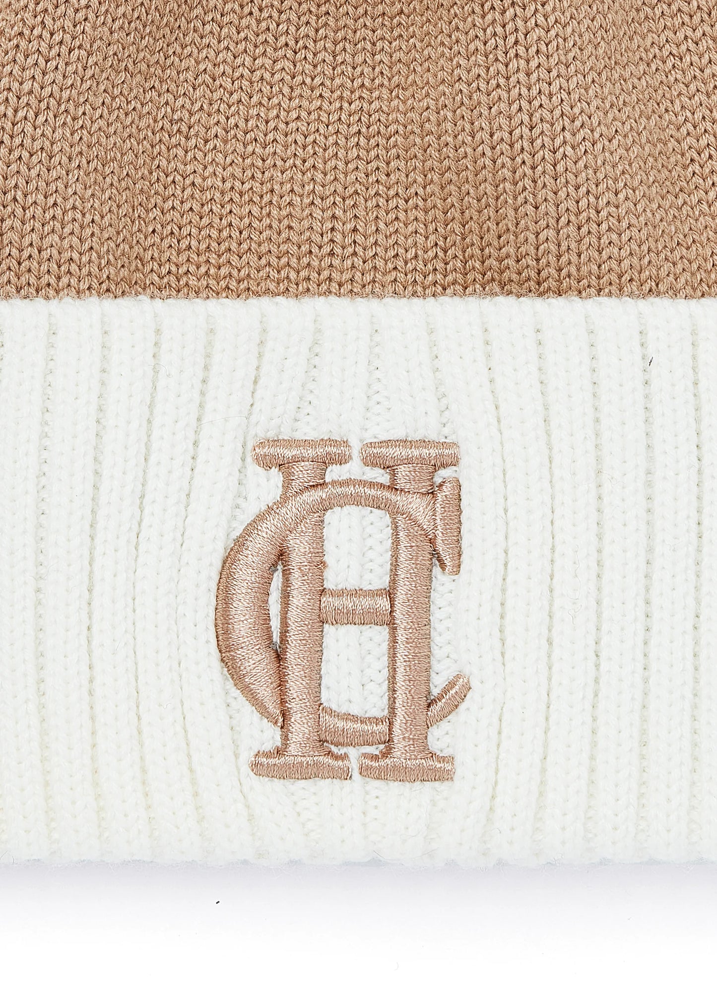 Holland Cooper Chelsea Merino Bobble Hat Camel