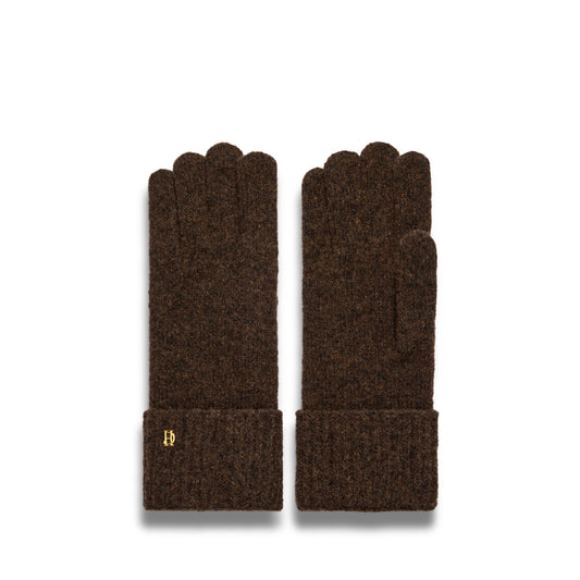 Holland Cooper Classic Logo Glove Chocolate
