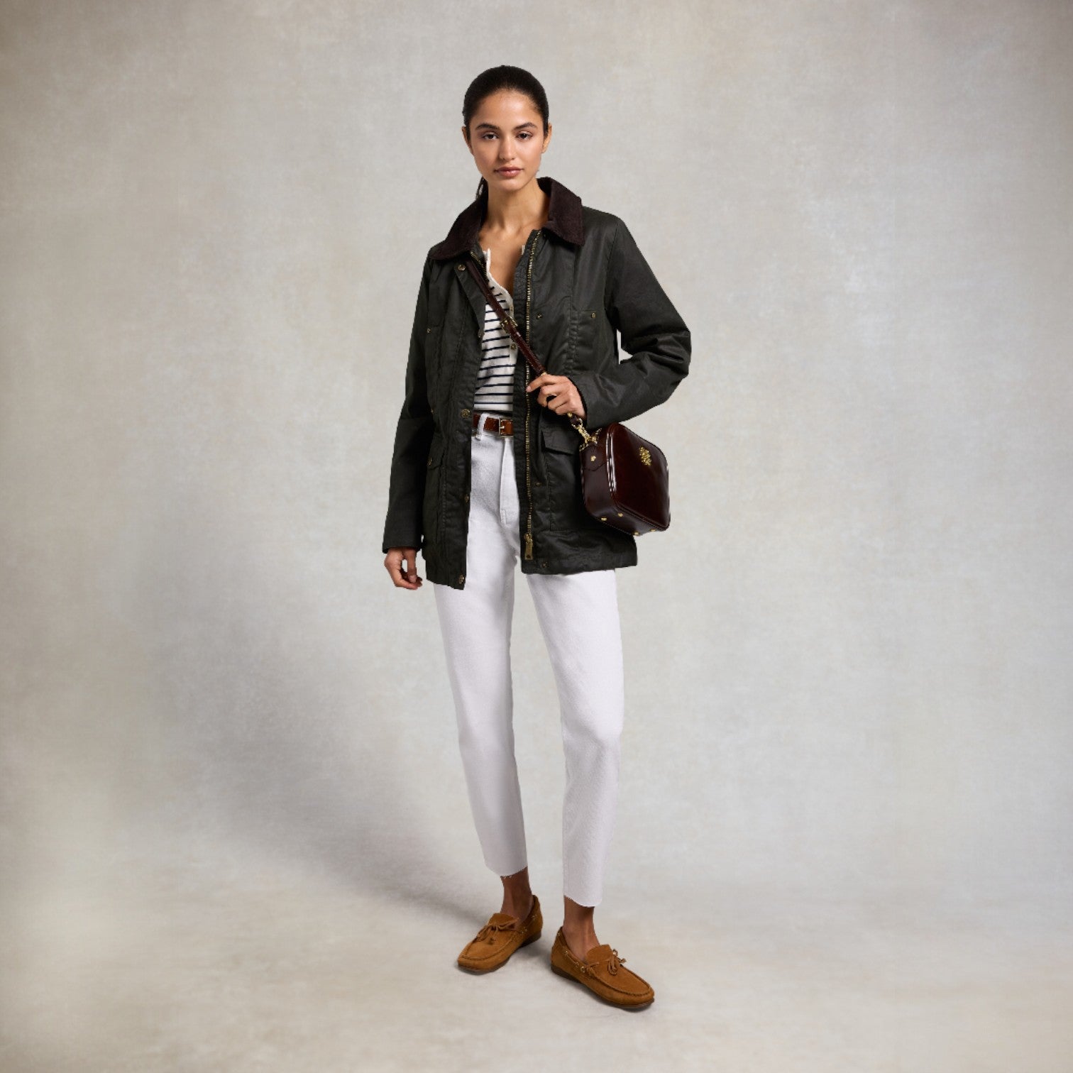 Holland Cooper Classic Waxed Jacket Dark Olive