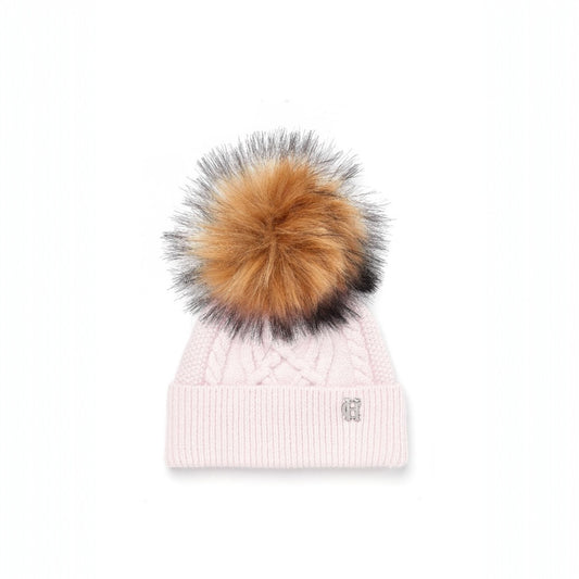 Holland Cooper Cortina Bobble Hat Soft Pink