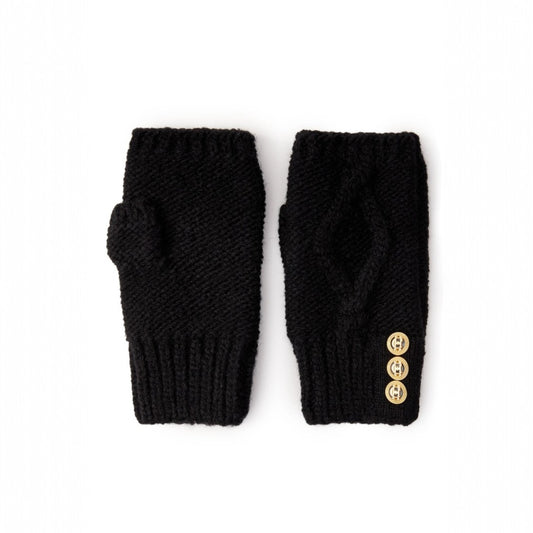 Holland Cooper Cortina Fingerless Gloves Black