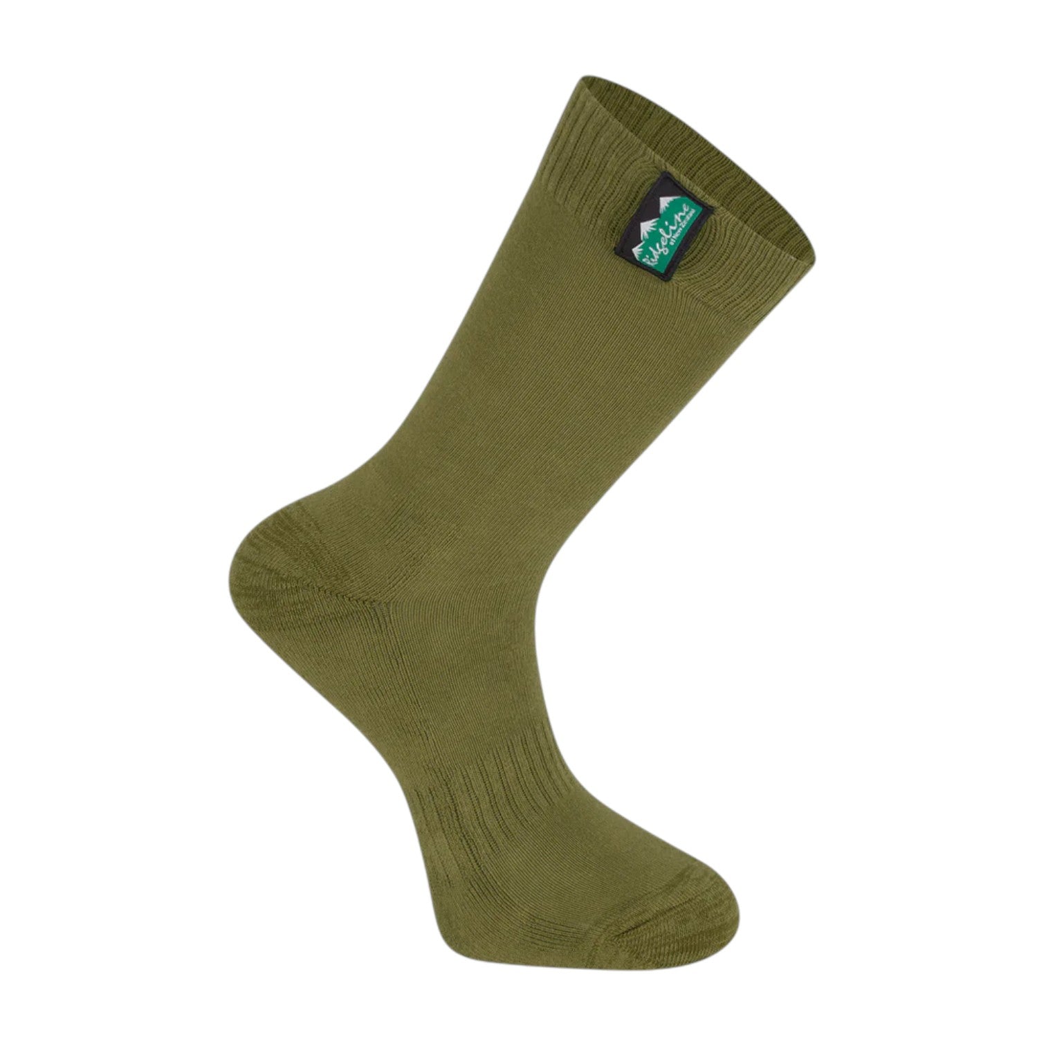 Ridgeline Cotton Work Socks Mid Length (Pack of 3) Olive