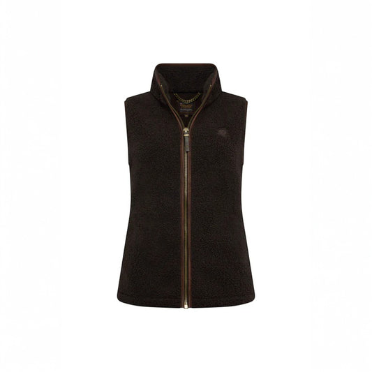 Holland Cooper Country Fleece Gilet Chocolate Borg