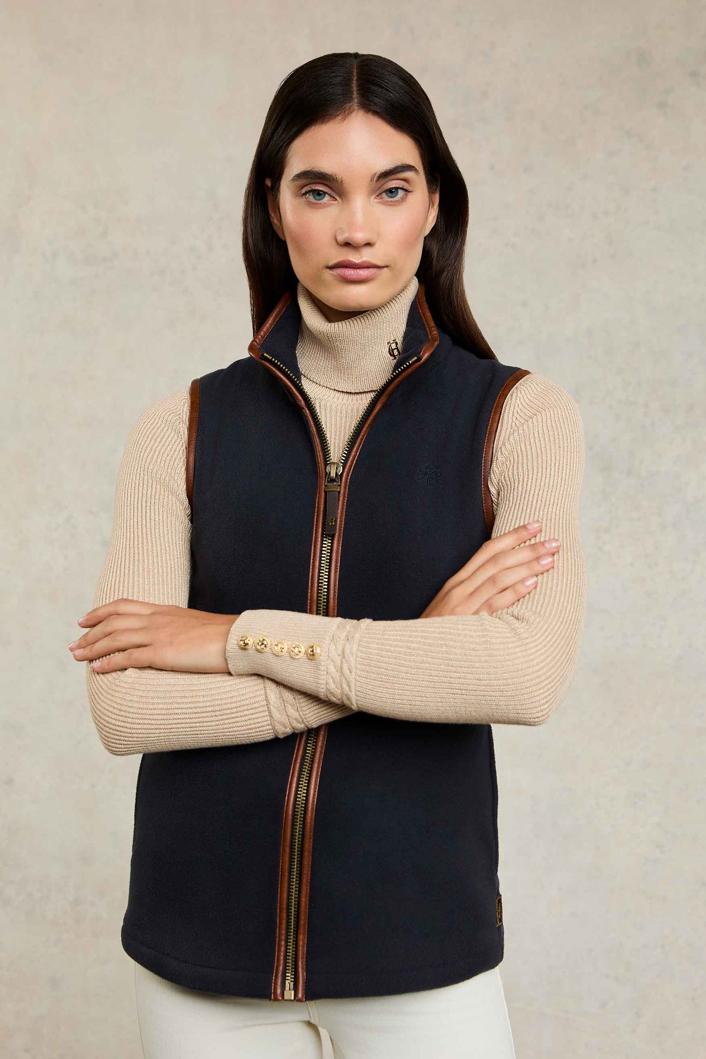 Holland Cooper Country Fleece Gilet Ink Navy