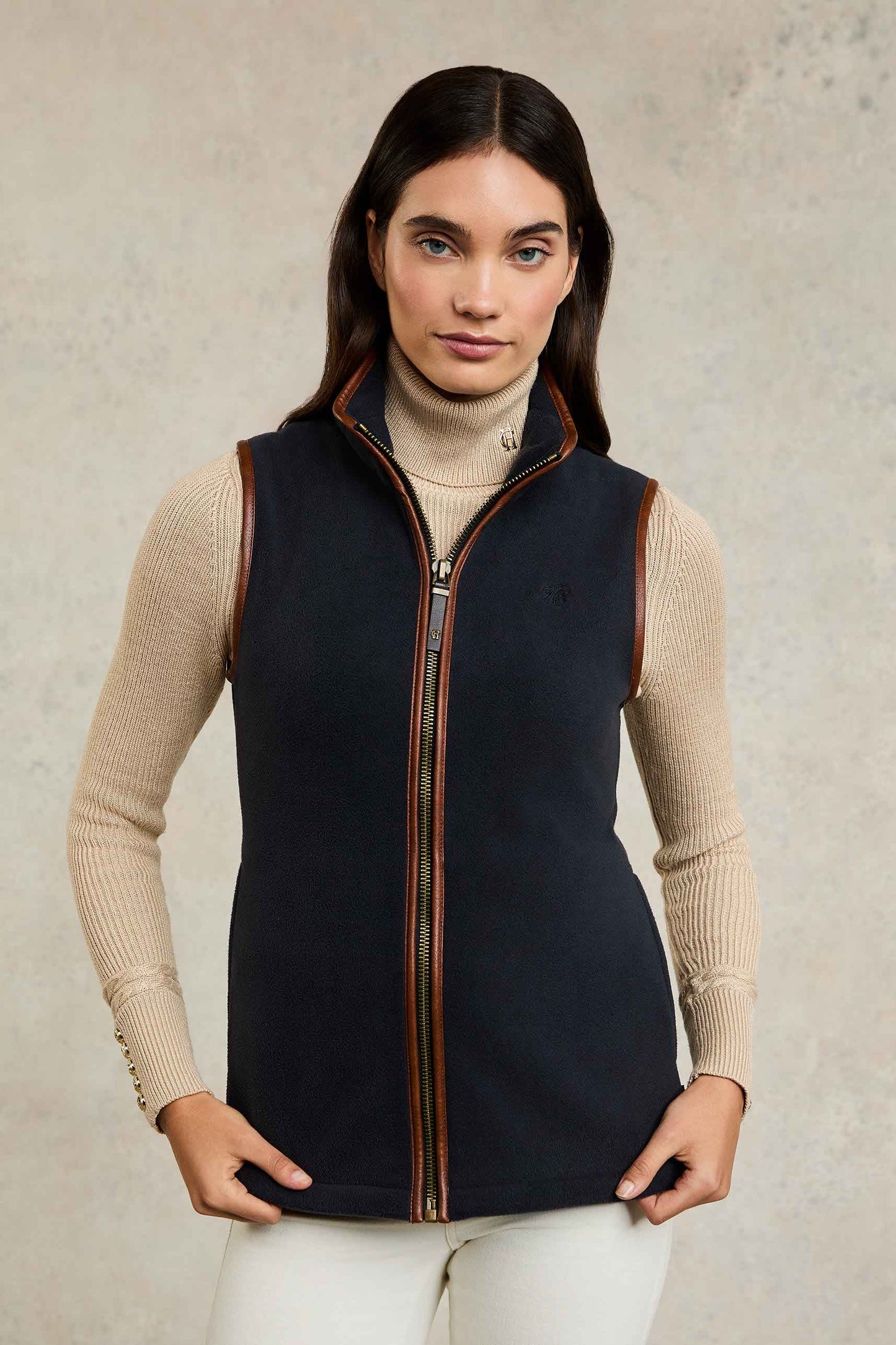 Holland Cooper Country Fleece Gilet Ink Navy