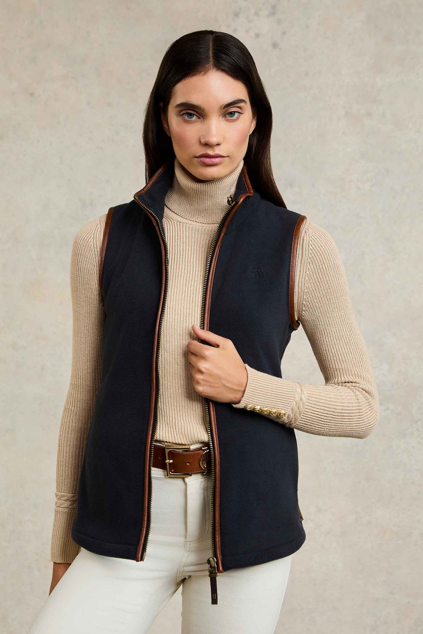 Holland Cooper Country Fleece Gilet Ink Navy