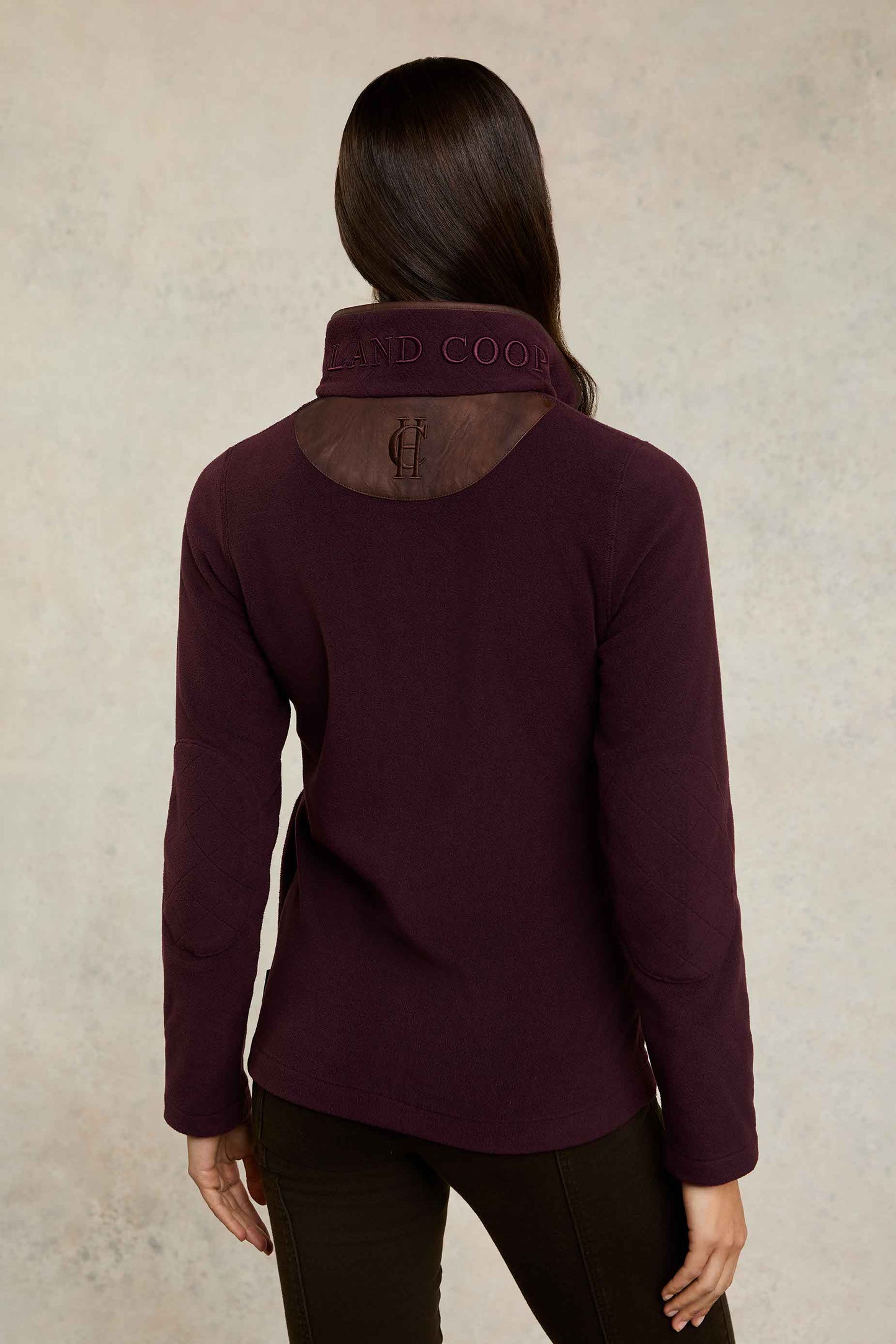 Holland Cooper Country Fleece Half Zip Mulberry