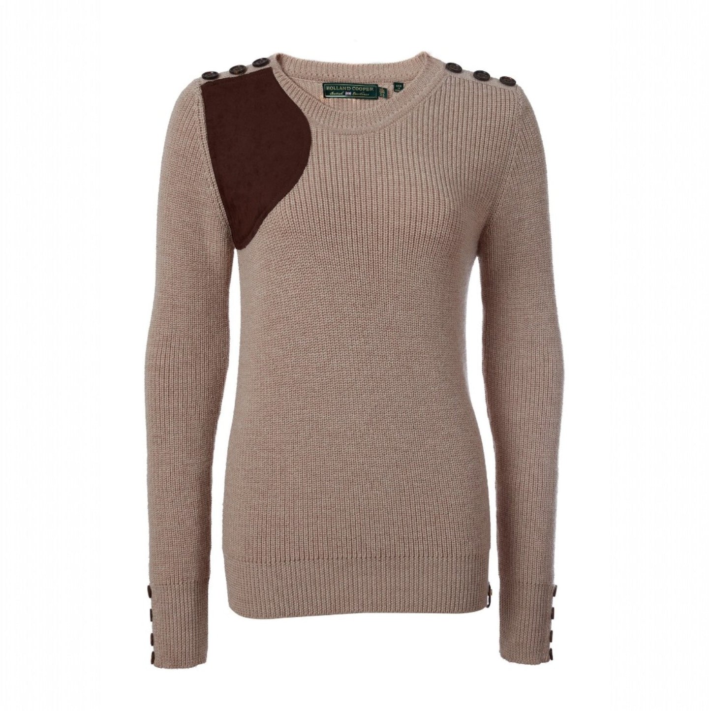 Holland Cooper Heritage Crew Neck Latte Marl