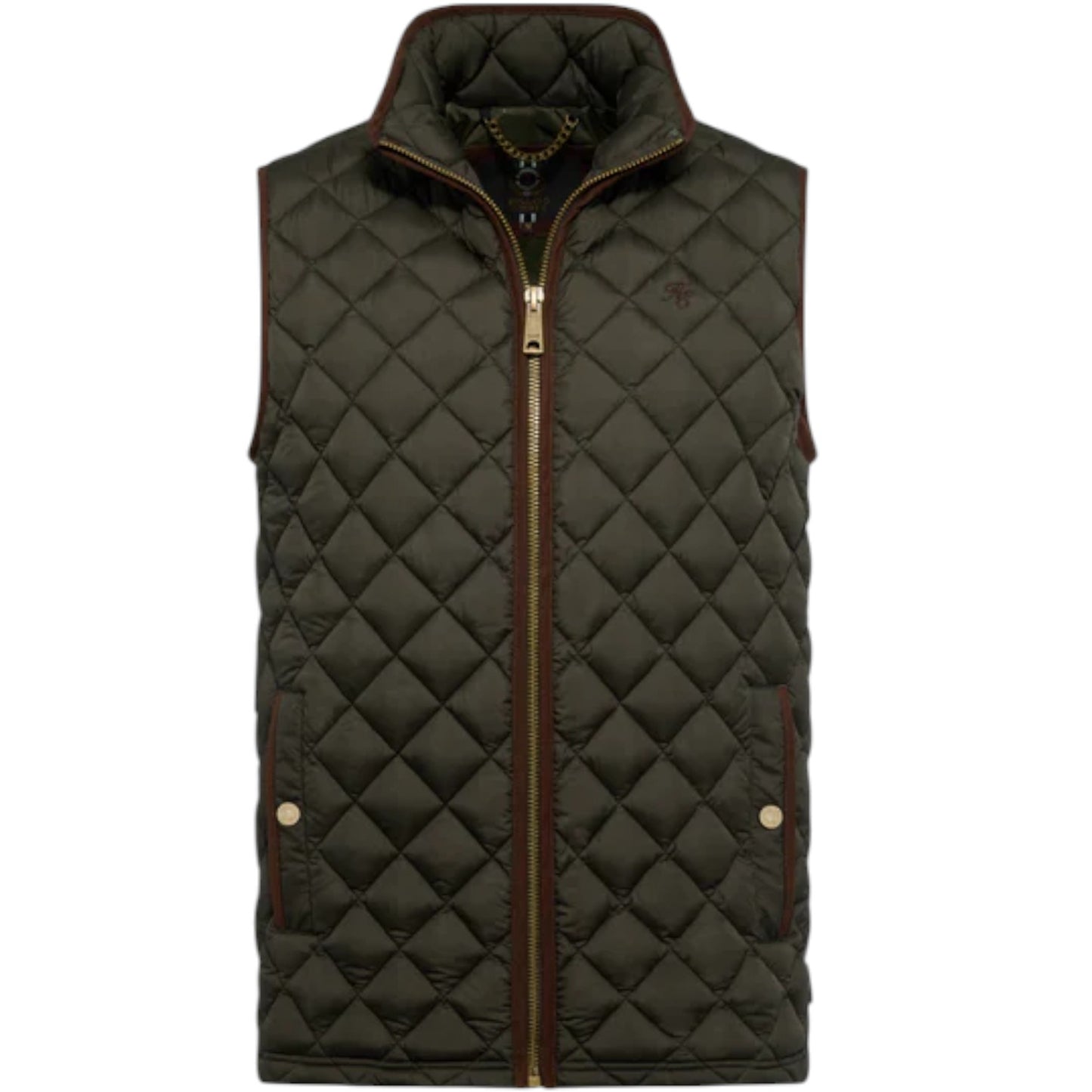 Holland Cooper Men's Country Quilted Gilet Khaki