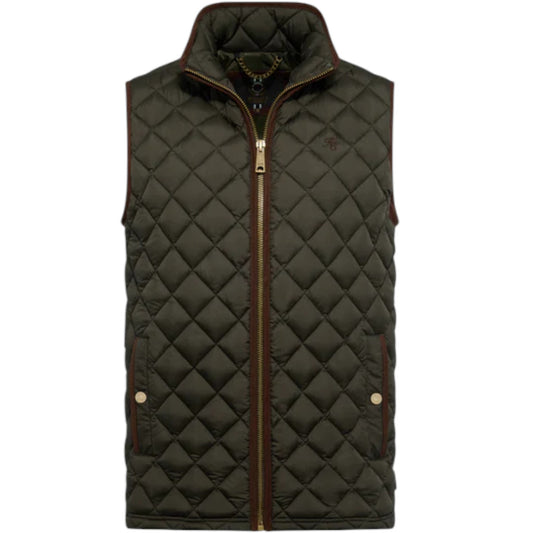 Holland Cooper Men's Country Quilted Gilet Khaki