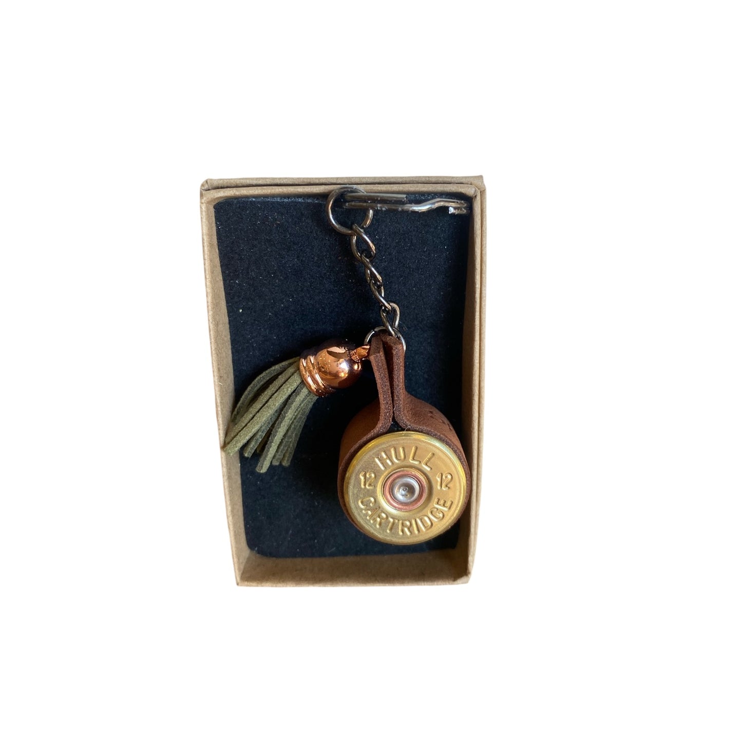 Spent Shells Cartridge Keyring With Tassel