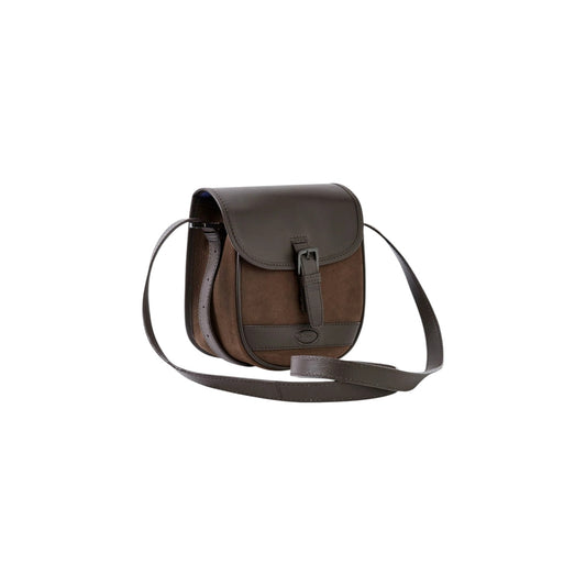 Compact leather saddle bag with internal zip pocket and adjustable leather strap.