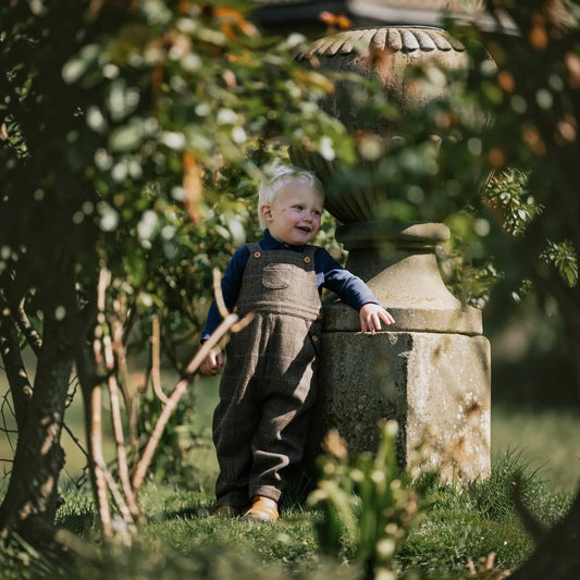 The Little Stamford Co. Heritage Tweed Baby Dungarees