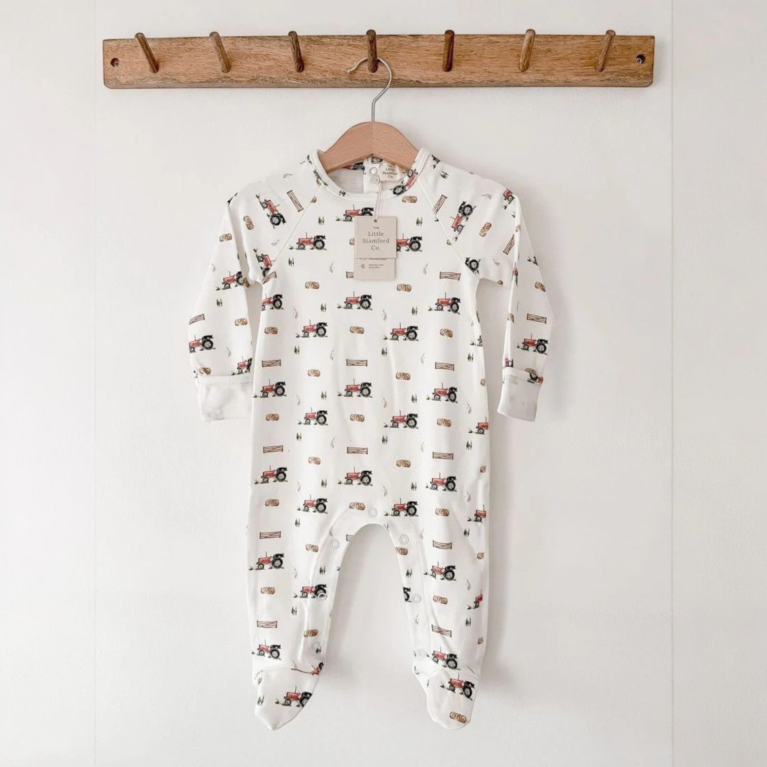 The Little Stamford Co. Tractor Baby Sleepsuit 