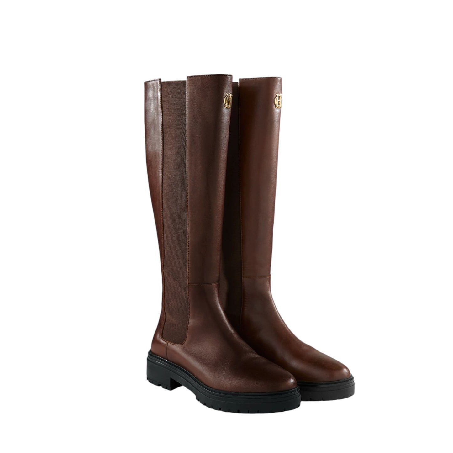 Holland Cooper Astoria Knee Boot Rich Chocolate