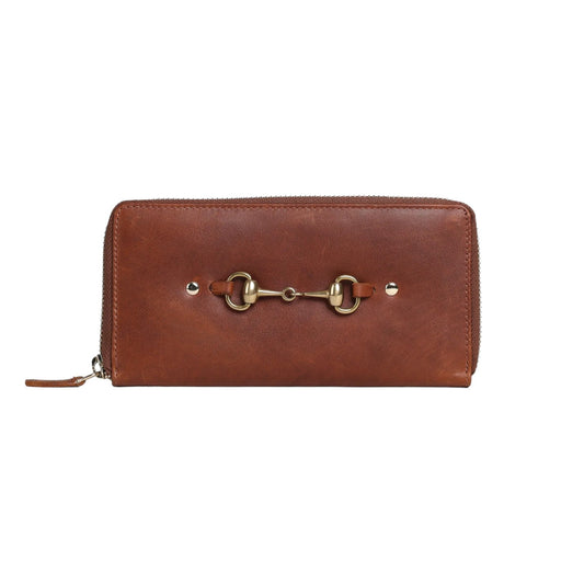 Hicks & Hides Chedworth Zip Around Bit Purse - Cognac