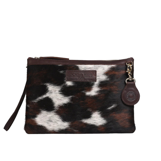 Hicks & Hides Cowhide Clutch