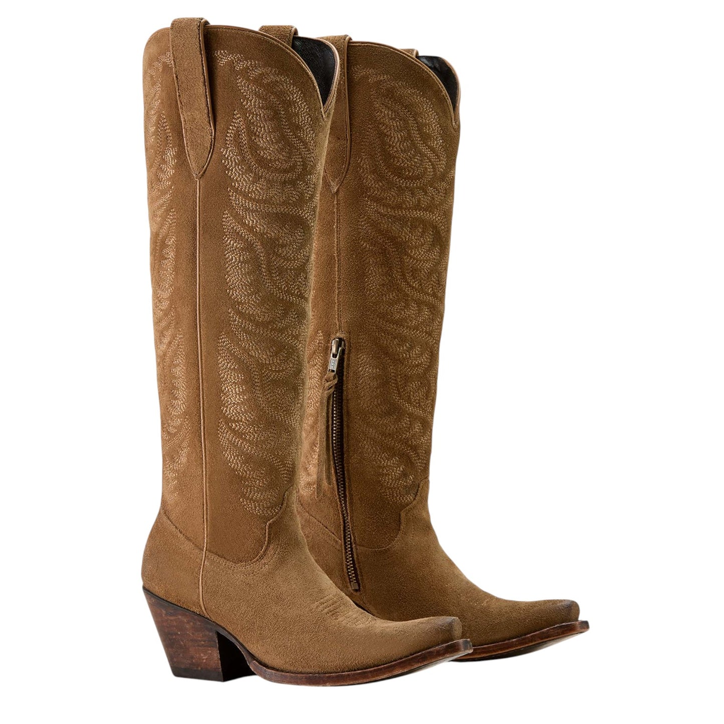 Ariat Laramie X Toe Western Boot Distressed Dijon Suede