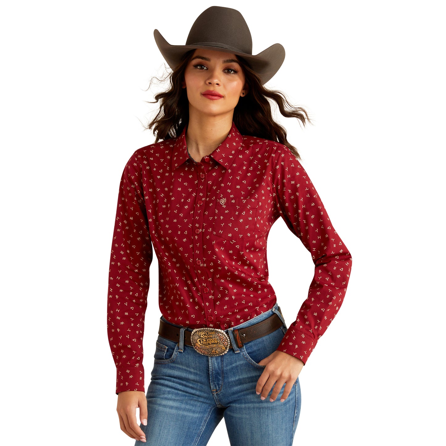 Ariat Team Kirby Shirt Cattle Brand Print